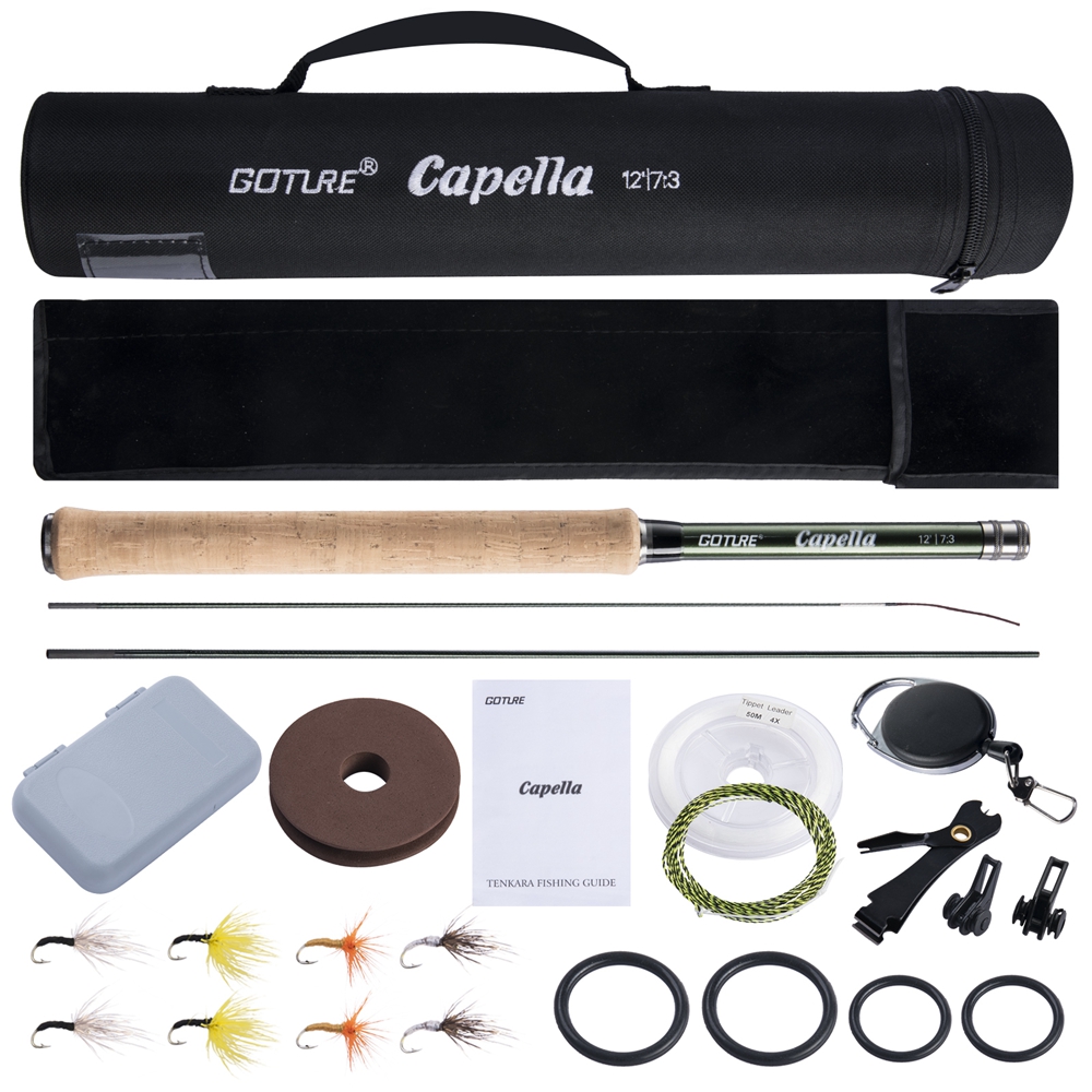 Fishing Rod Carbon Fiber - Goture Tenkara 플라이 낚싯대 콤보 3.6m