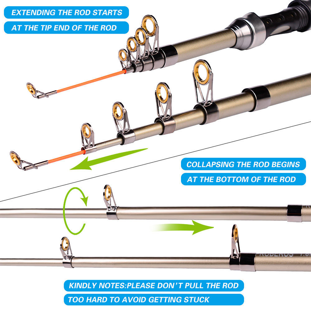 낚싯대와 릴 콤보 카본 파이버 텔레스코픽 낚싯대 릴과  - Fishing Rod Telescopic 리뷰 및 가격