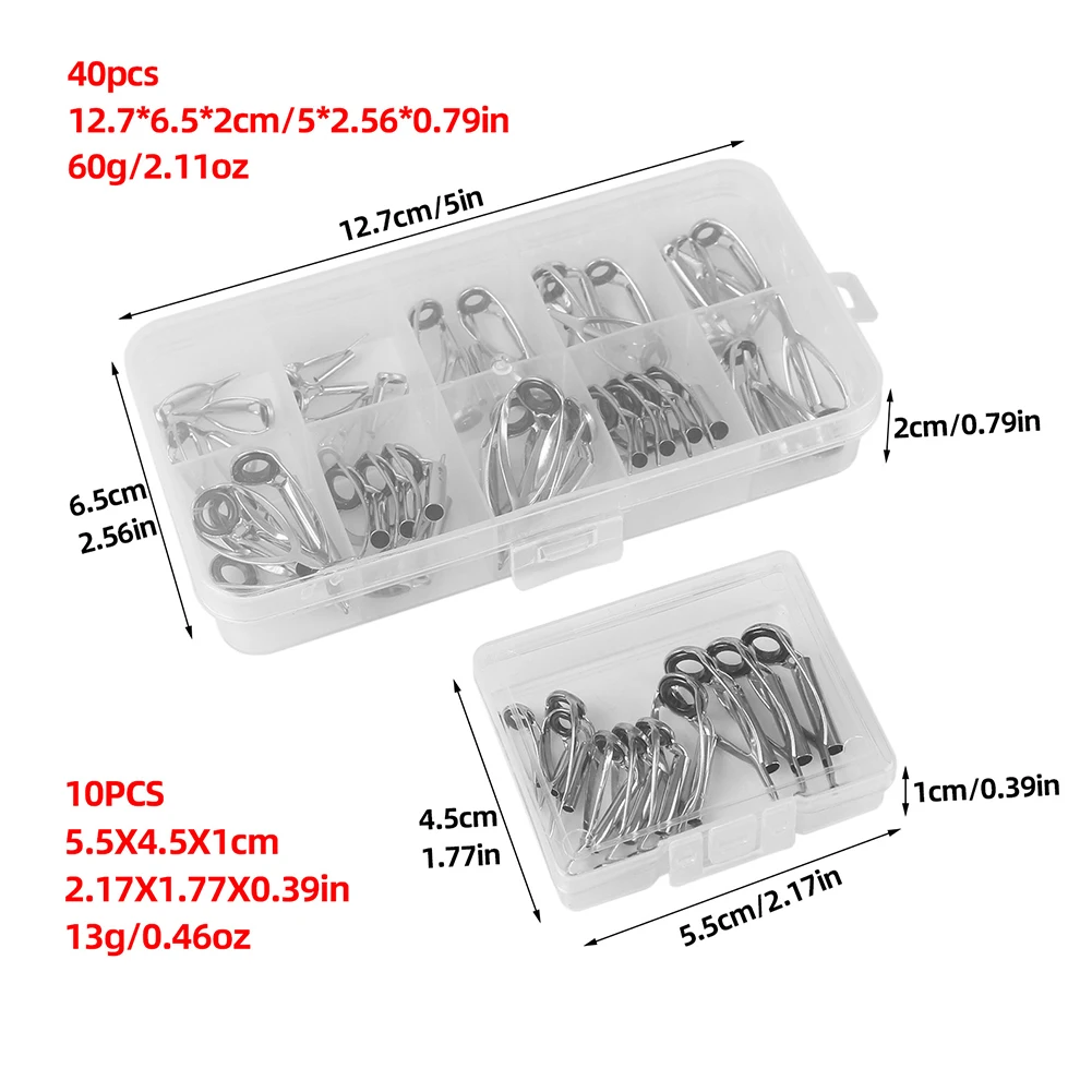 10/40개 낚싯대 팁 수리 키트, 낚싯대 팁 교체용  - Fishing Rod Guide Replacement 리뷰 및 가격